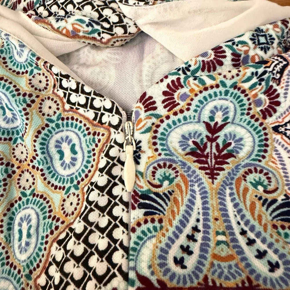Anthropologie Elevenses Large‎ Jumpsuit Sleeveless Belt Paisley Boho City Summer
